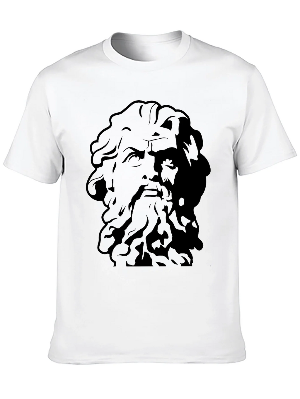 Greek God Graphic Tee - Black Cotton T-Shirt product image 9