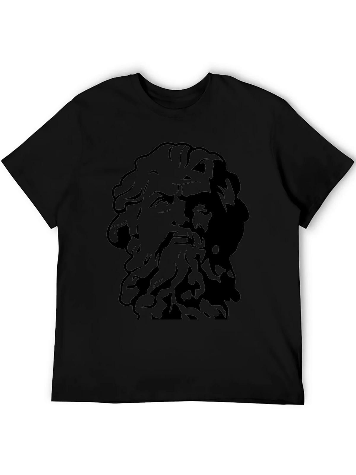 Greek God Graphic Tee - Black Cotton T-Shirt product image 5