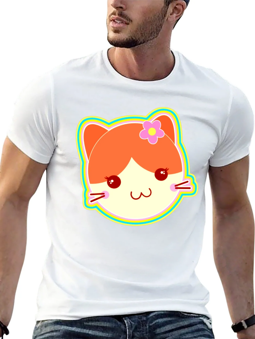 Kawaii Cat Graphic T-Shirt product image 2