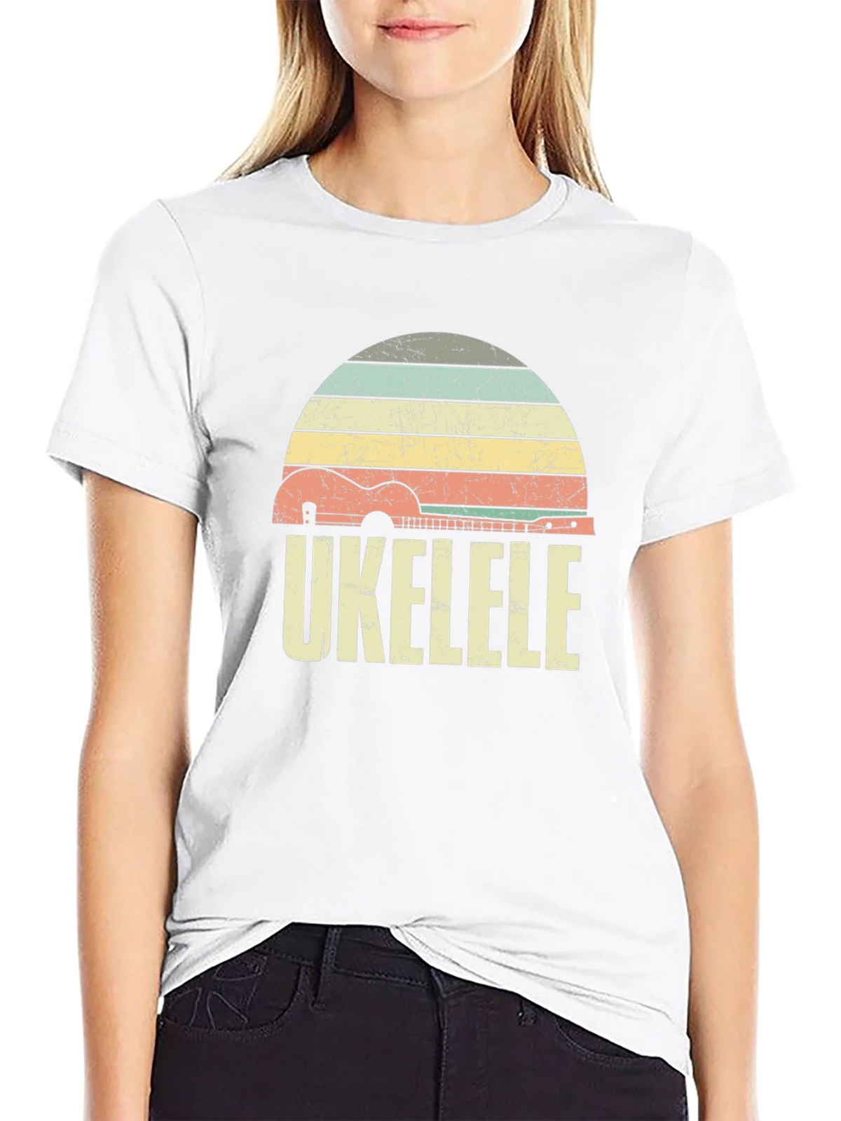 Vintage Ukulele Sunset Graphic Tee product image 7