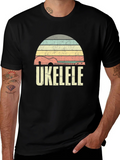 Vintage Ukulele Sunset Graphic Tee product image 1