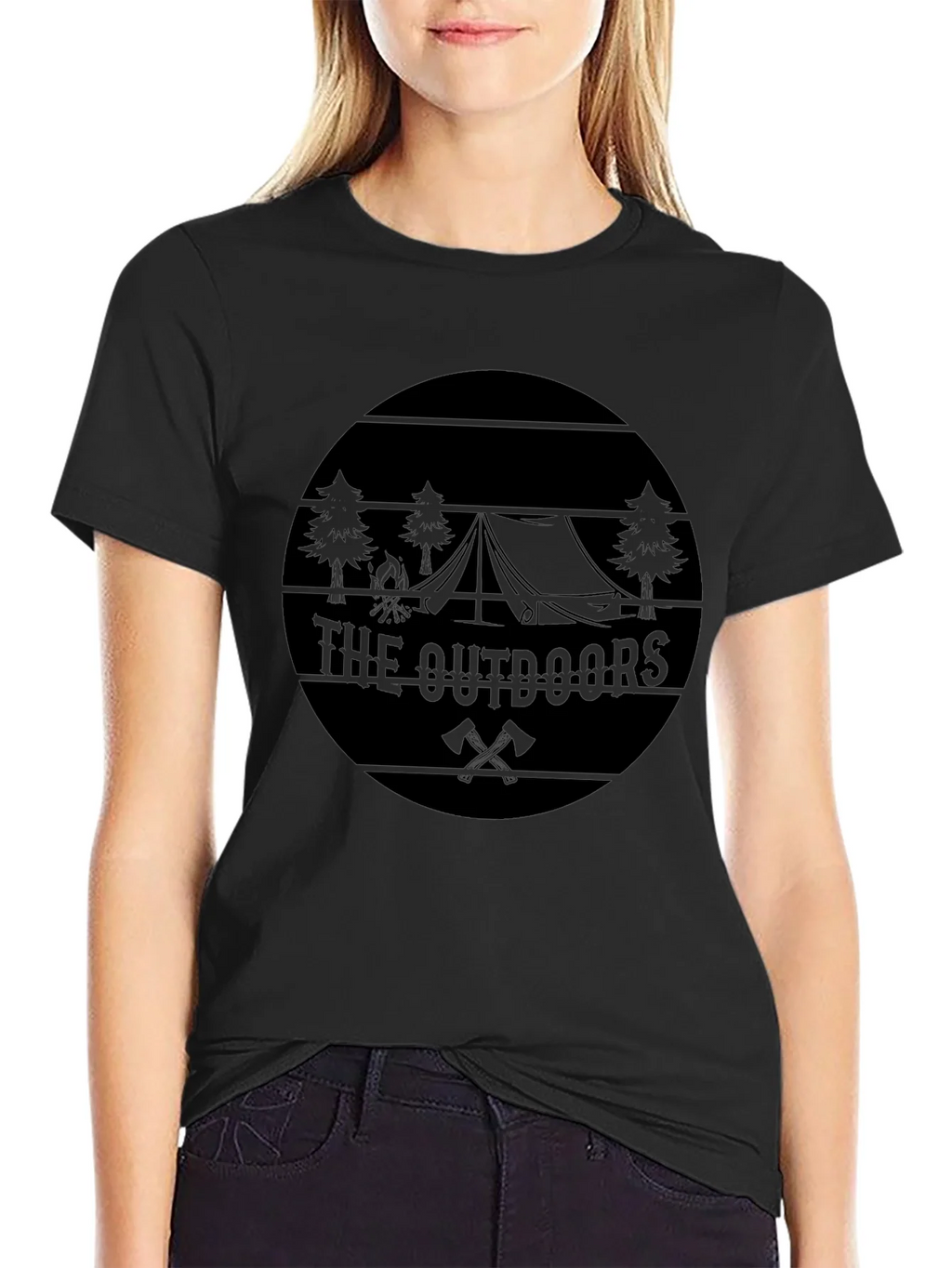 The Outdoors Graphic Black T-Shirt product image 2