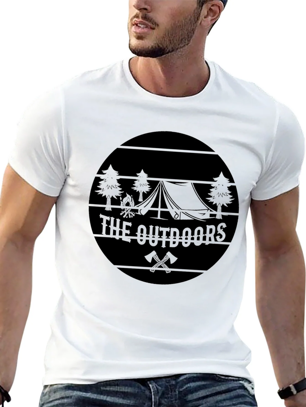 The Outdoors Graphic Black T-Shirt product image 6