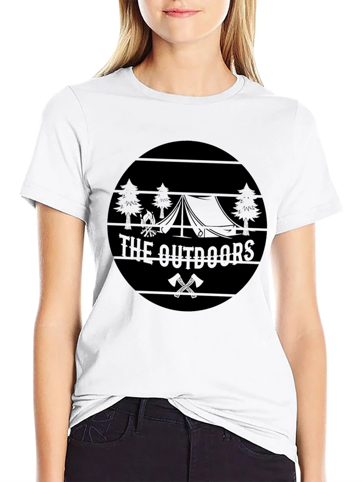The Outdoors Graphic Black T-Shirt product image 4