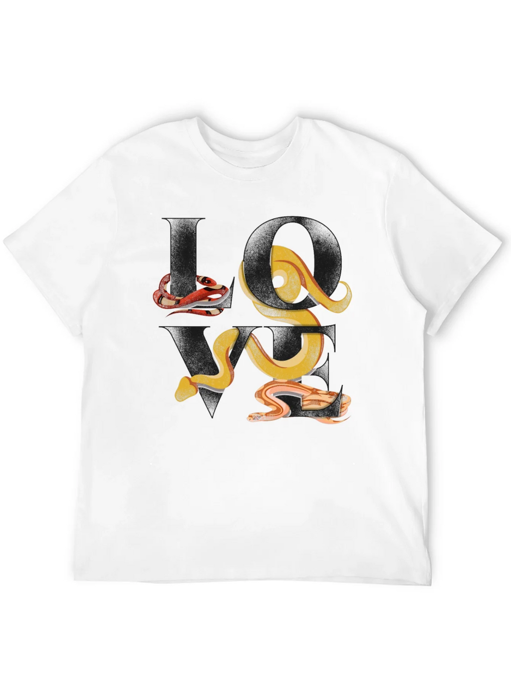 Abstract Snake Print Black T-Shirt product image 6