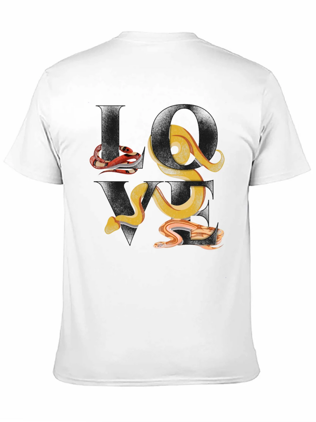 Abstract Snake Print Black T-Shirt product image 5