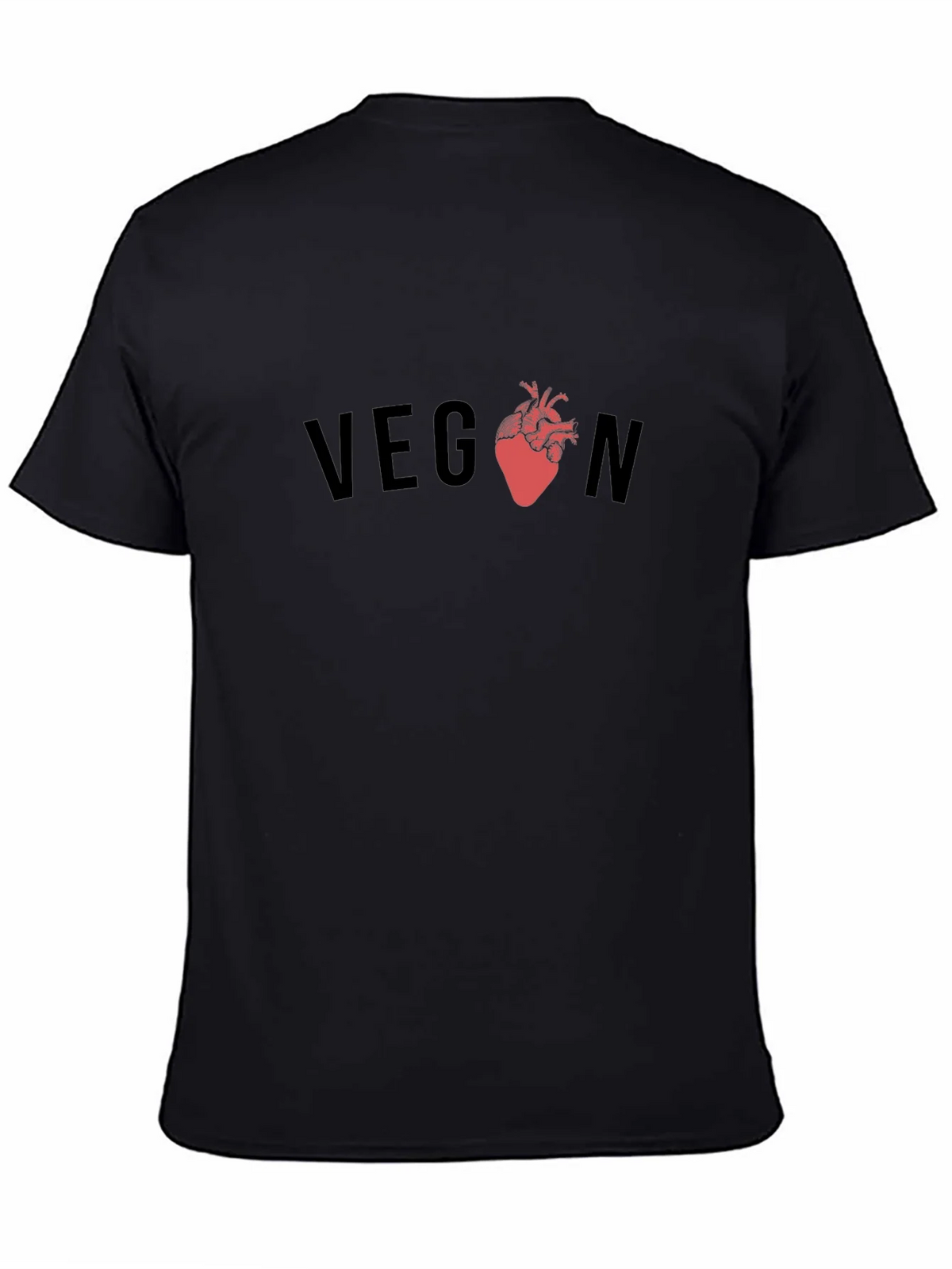 Vegan Heart Graphic Tee - Black product image 3