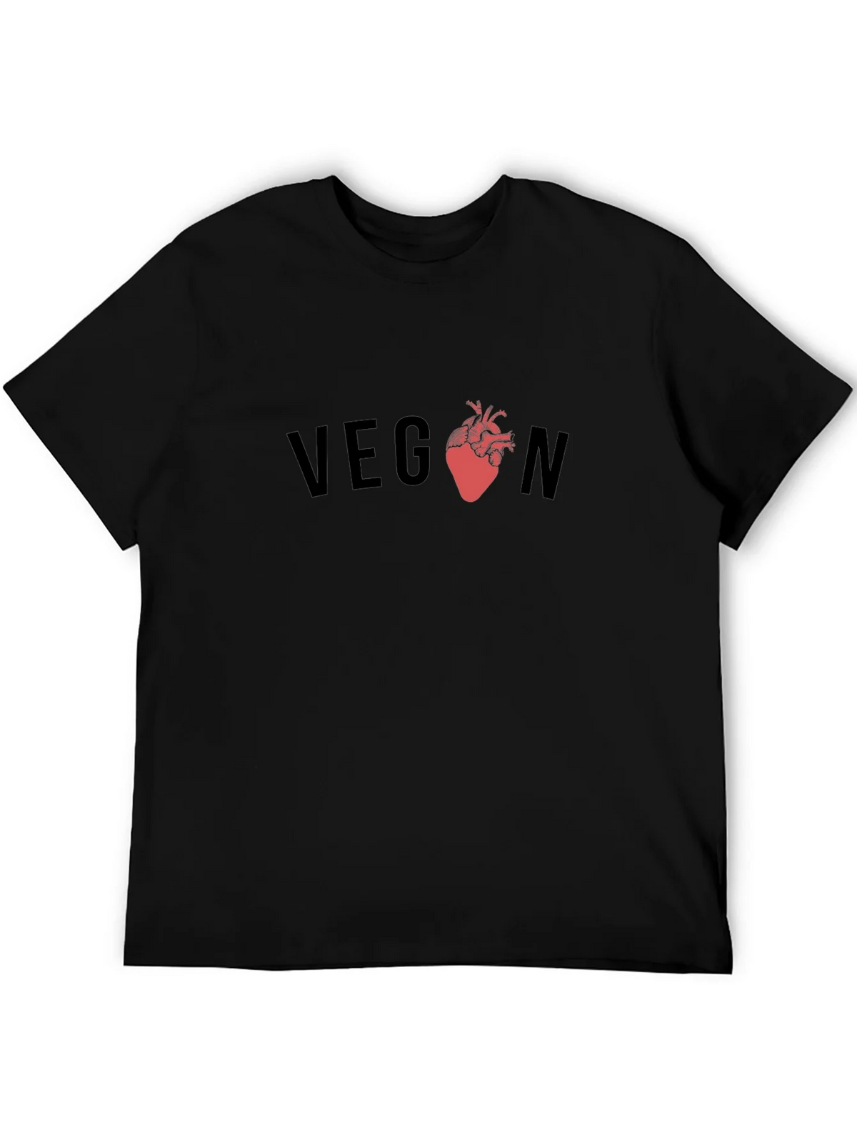 Vegan Heart Graphic Tee - Black product image 4