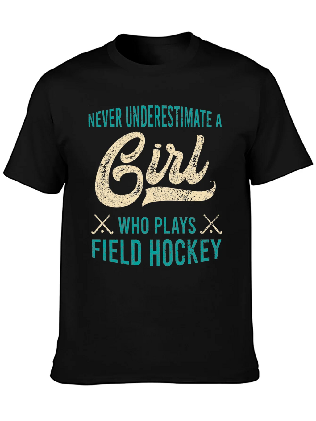 Never Underestimate a Girl Field Hockey T-Shirt product image 3