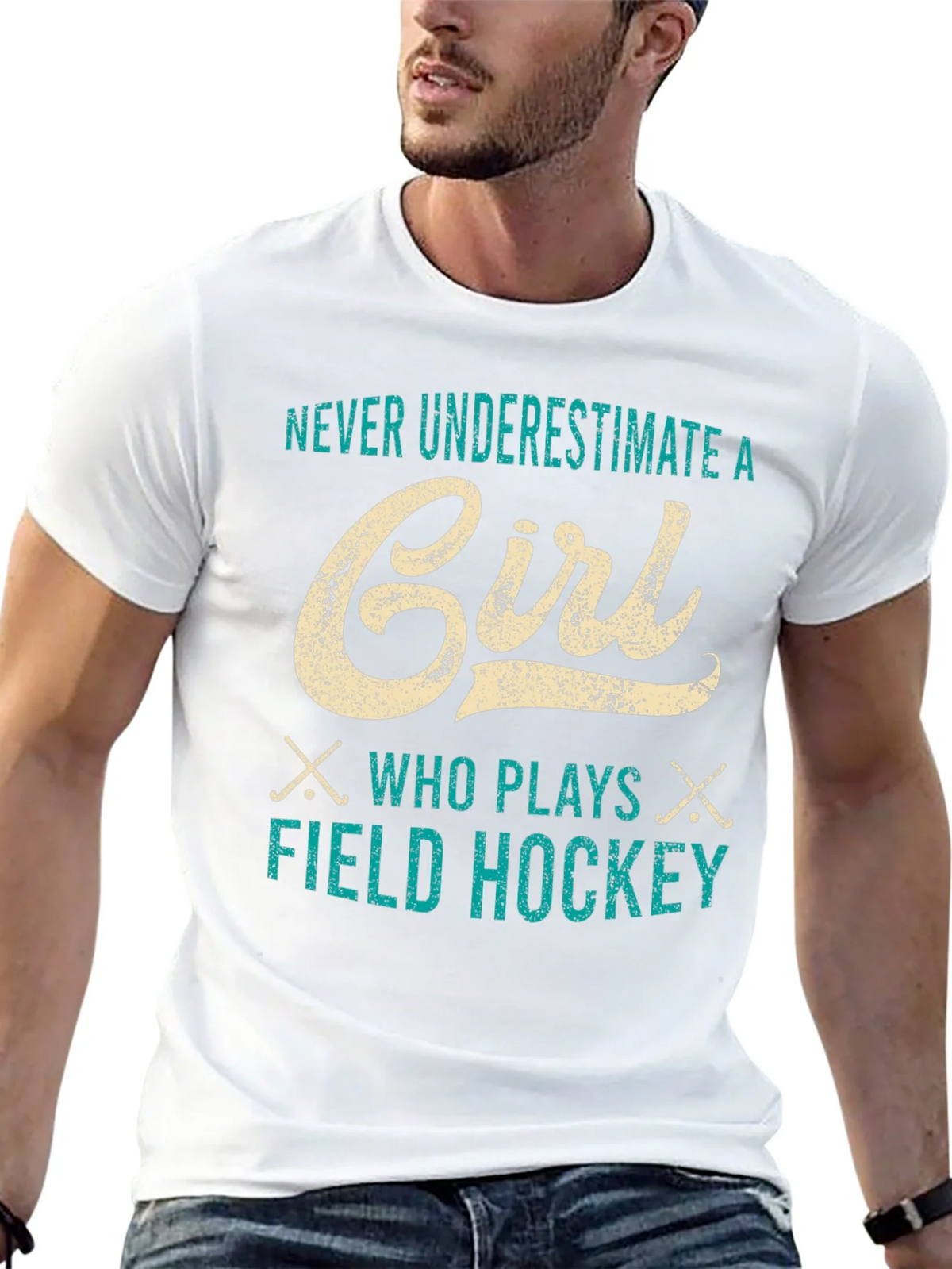 Never Underestimate a Girl Field Hockey T-Shirt product image 12