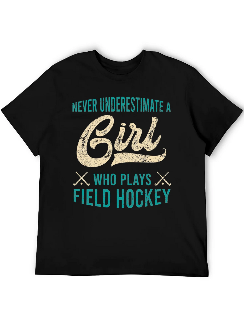 Never Underestimate a Girl Field Hockey T-Shirt product image 5