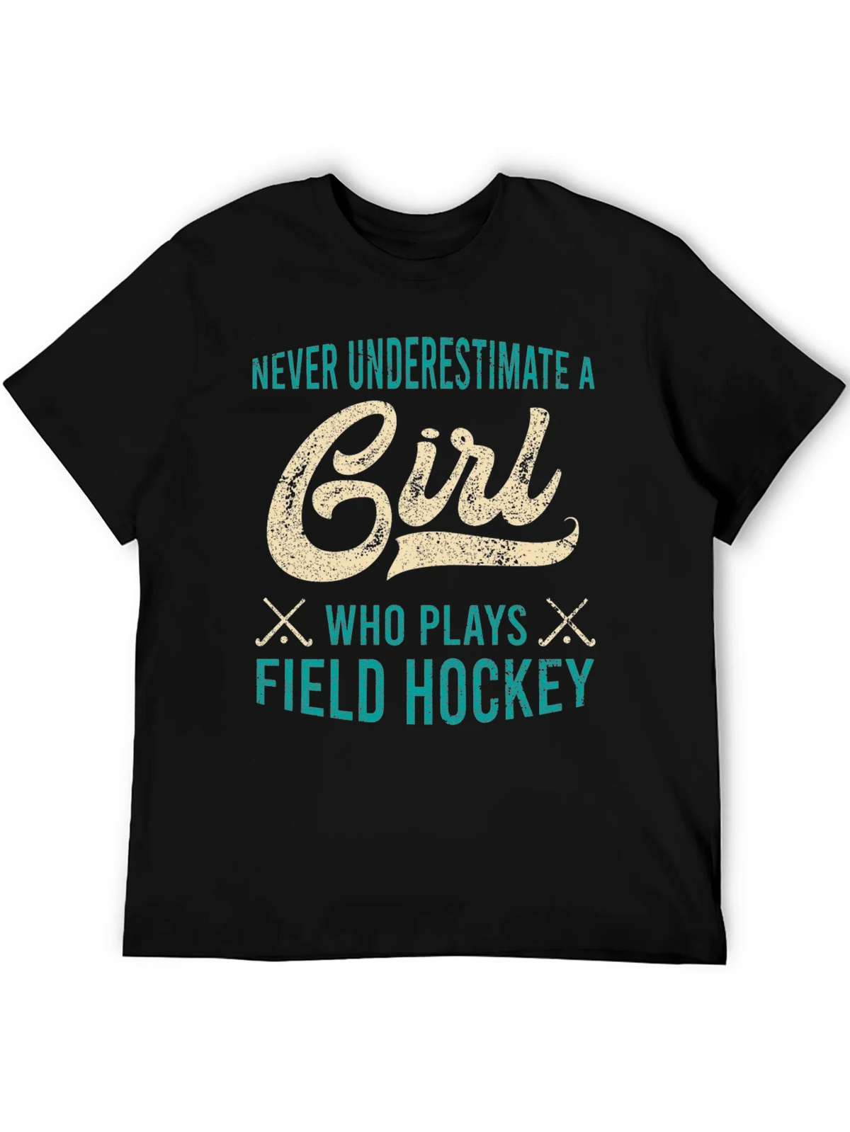 Never Underestimate a Girl Field Hockey T-Shirt product image 5