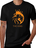 The King Lion Crown Graphic Black T-Shirt product image 1