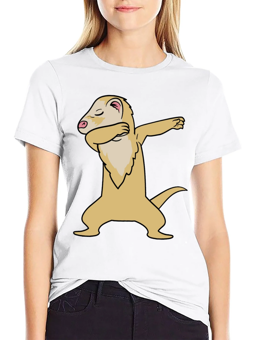 Dabbing Ferret Graphic T-Shirt - Cool Animal Tee product image 8