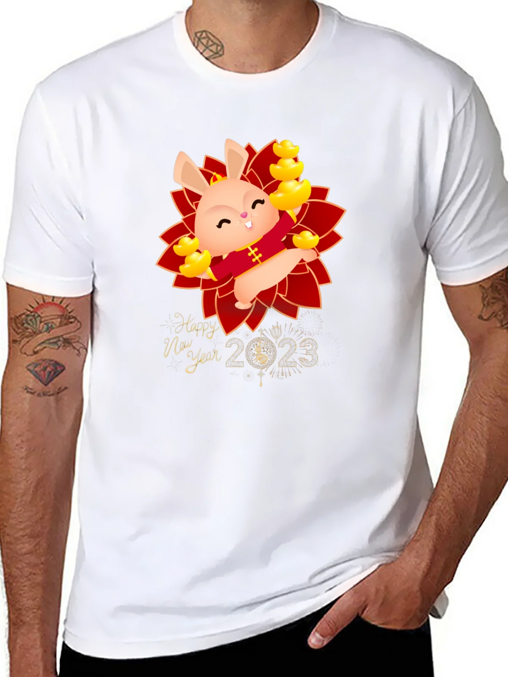 Happy New Year 2023 Rabbit T-Shirt product image 4