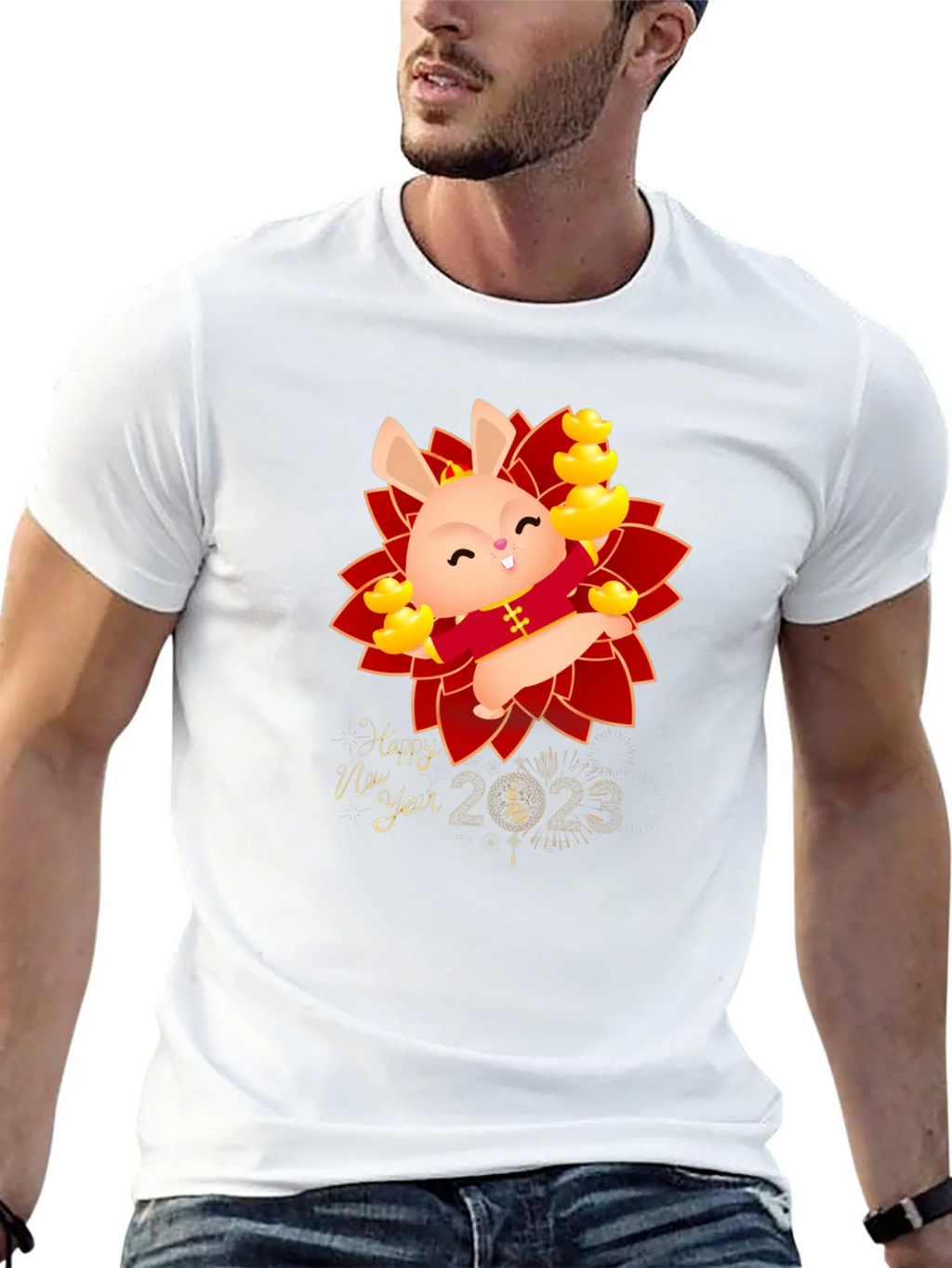 Happy New Year 2023 Rabbit T-Shirt product image 7