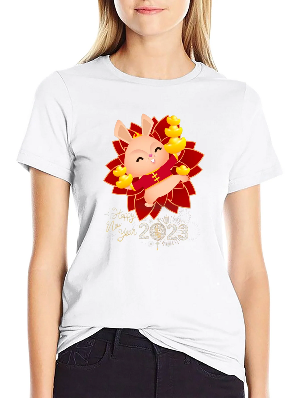 Happy New Year 2023 Rabbit T-Shirt product image 5