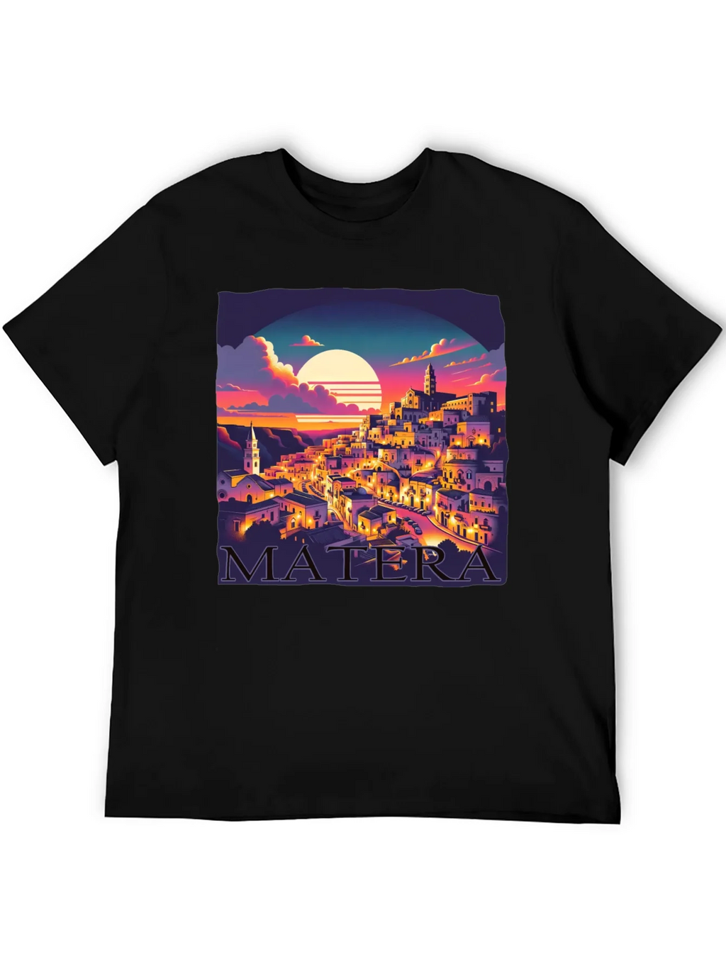 Matera Italy Sunset Graphic Tee product image 5
