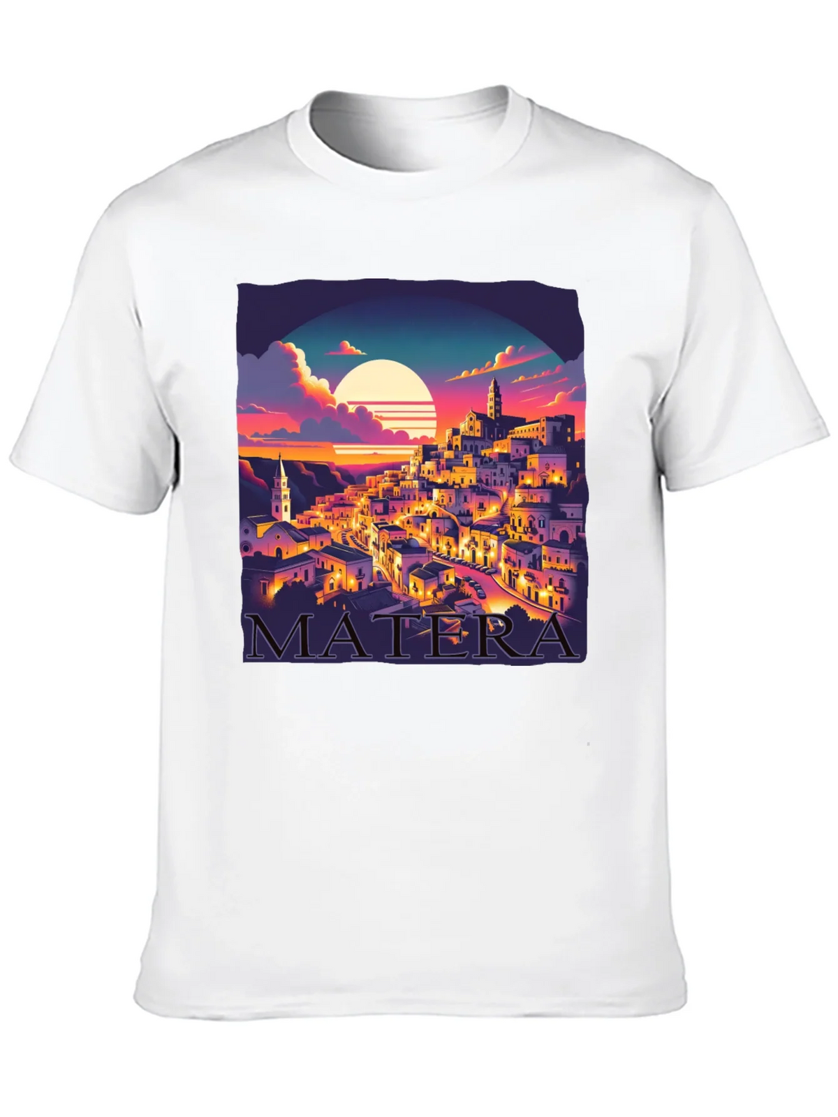 Matera Italy Sunset Graphic Tee product image 9