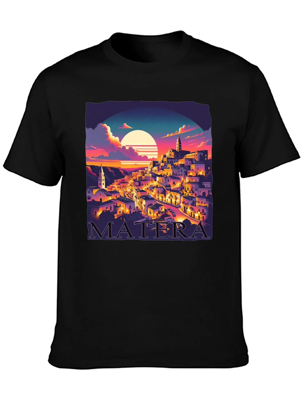 Matera Italy Sunset Graphic Tee product image 3
