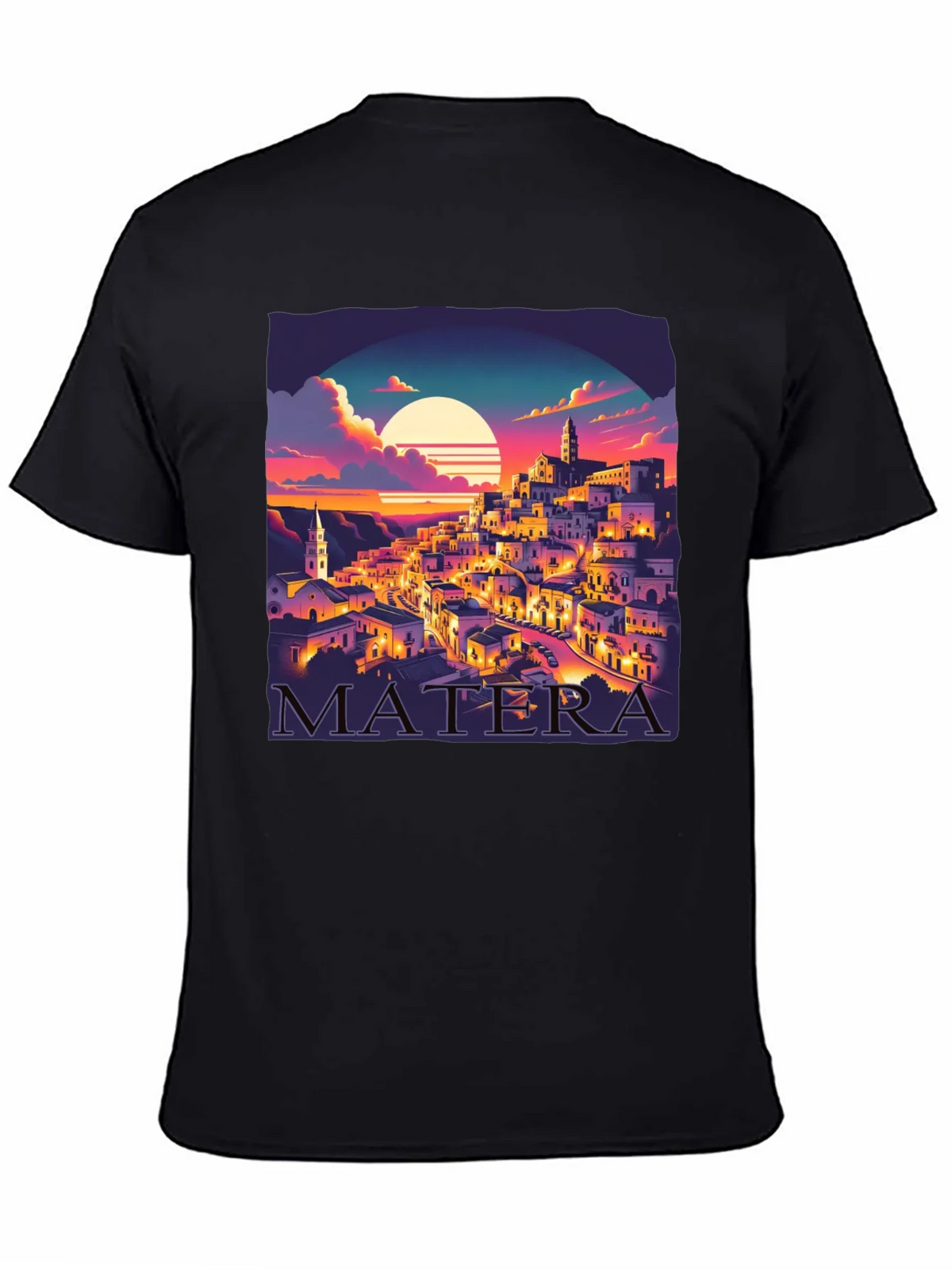 Matera Italy Sunset Graphic Tee product image 4