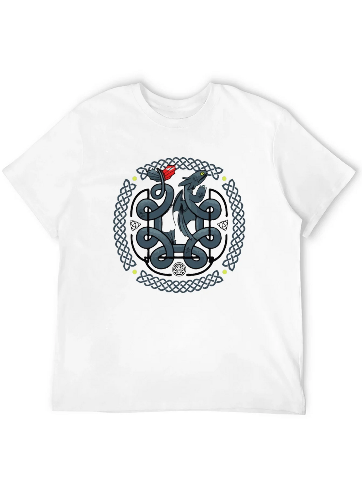 Celtic Dragon Knot Graphic T-Shirt - Black product image 11