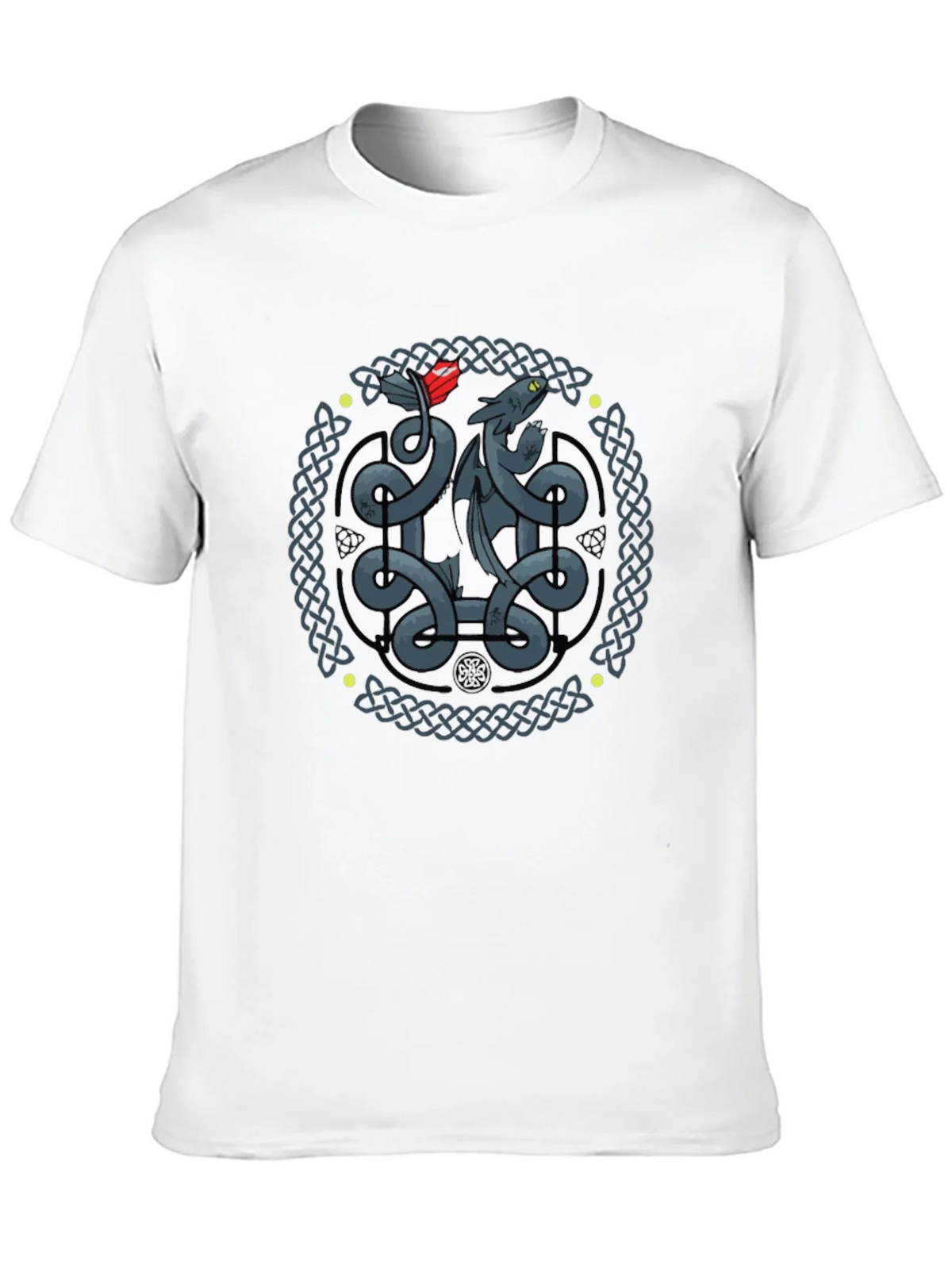 Celtic Dragon Knot Graphic T-Shirt - Black product image 9