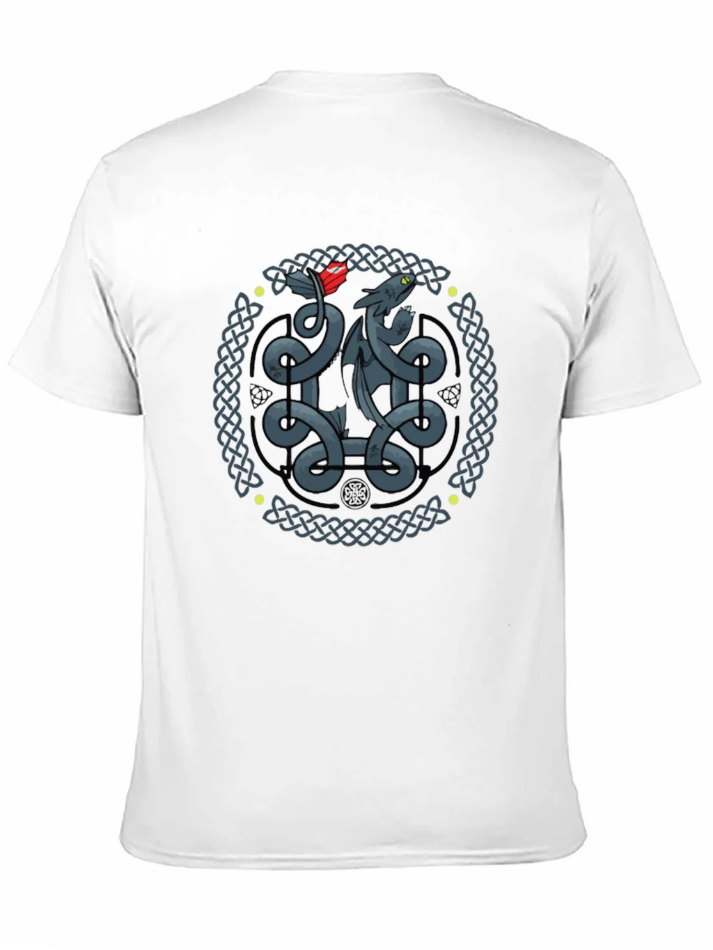 Celtic Dragon Knot Graphic T-Shirt - Black product image 10
