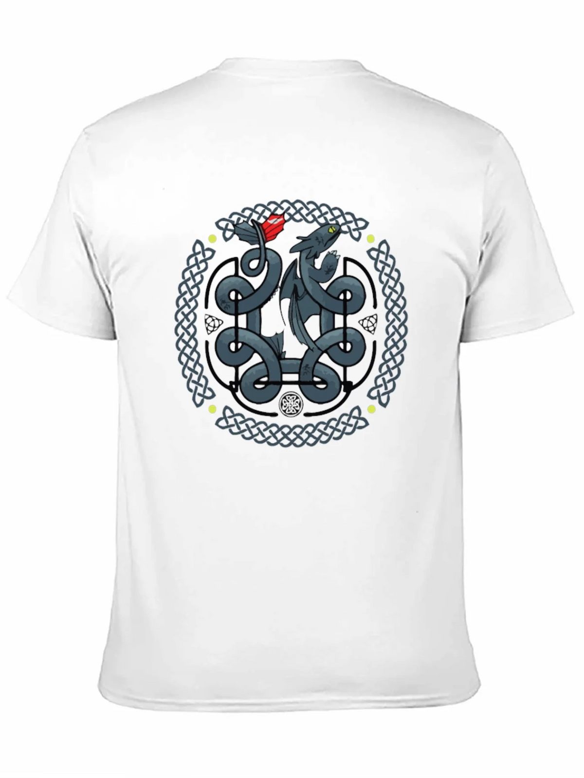 Celtic Dragon Knot Graphic T-Shirt - Black product image 10