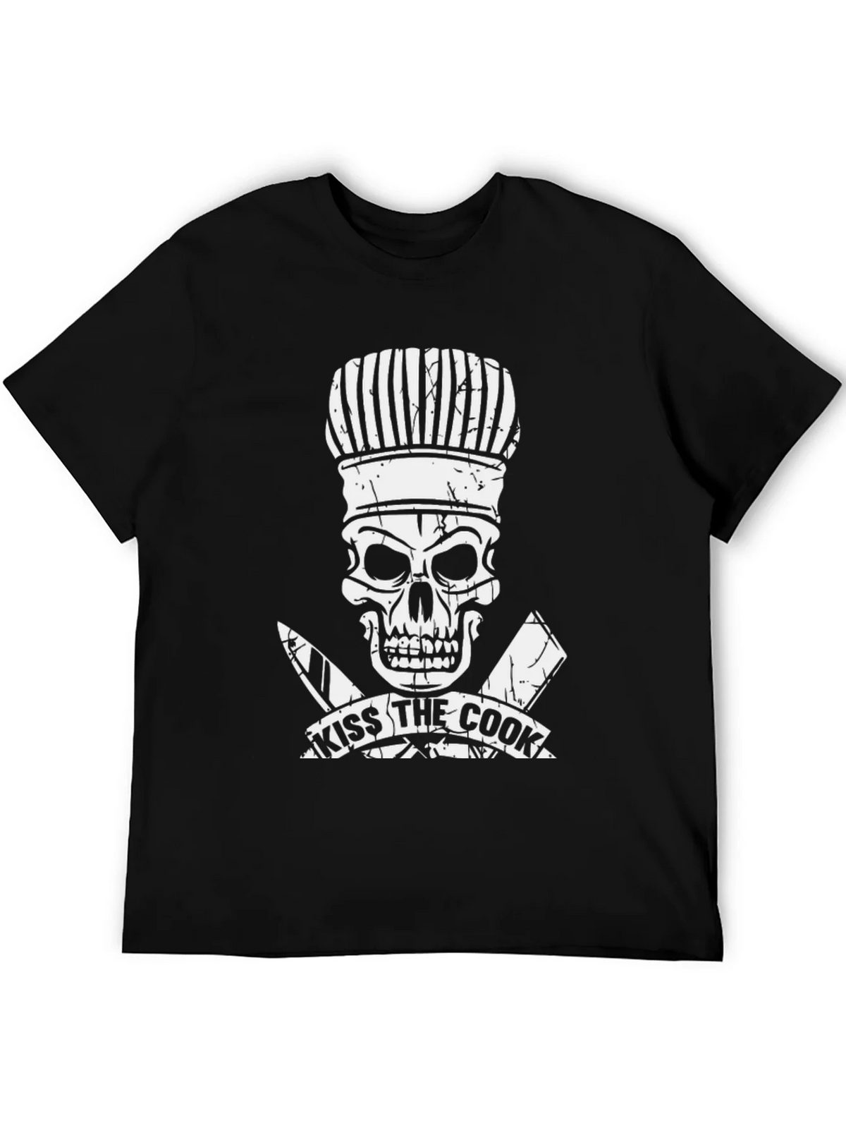 Kiss the Cook Skull Chef T-Shirt product image 5