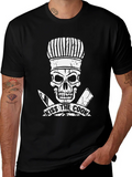 Kiss the Cook Skull Chef T-Shirt product image 1