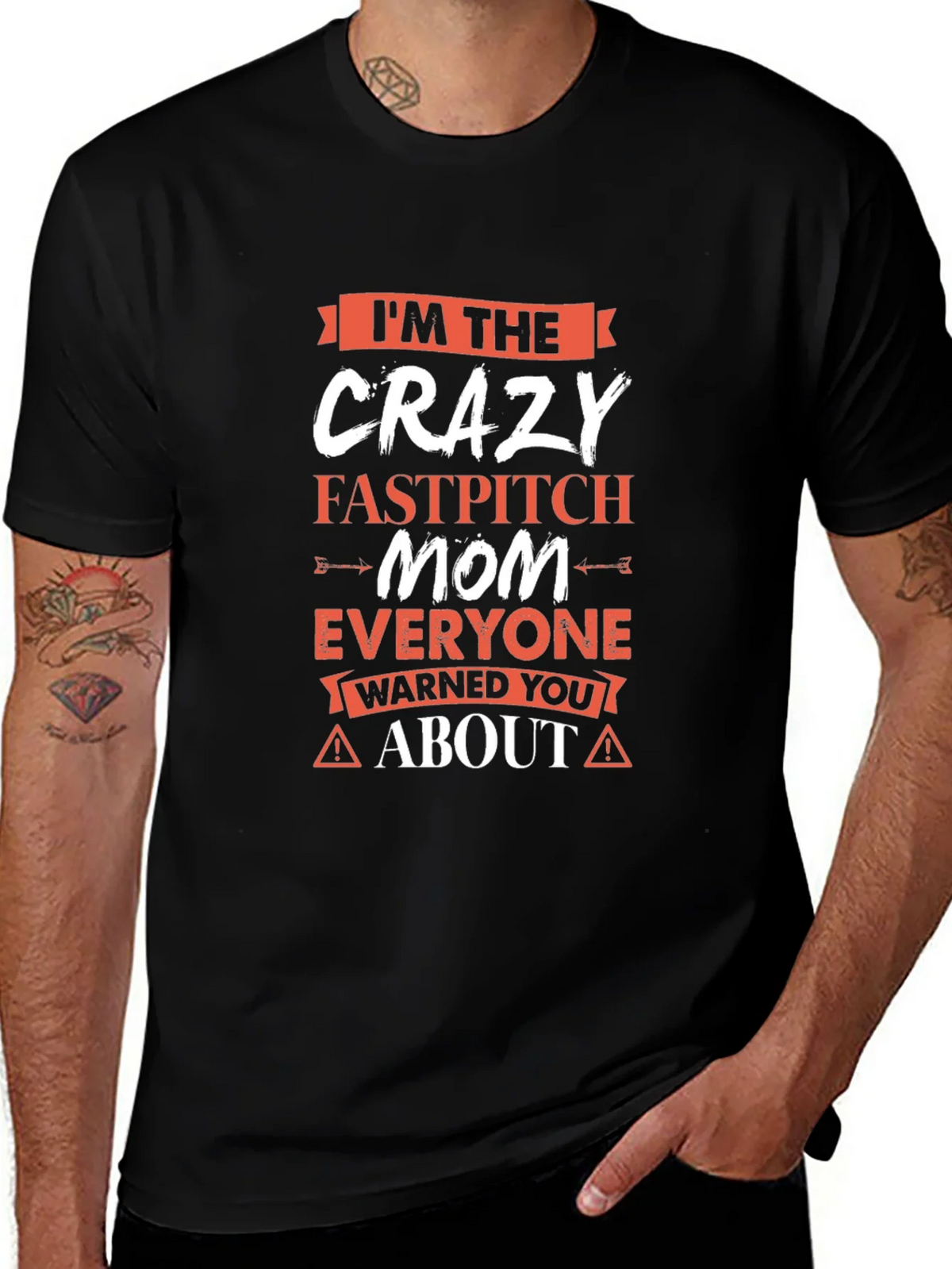 Crazy Fastpitch Mom Graphic Tee product image 1