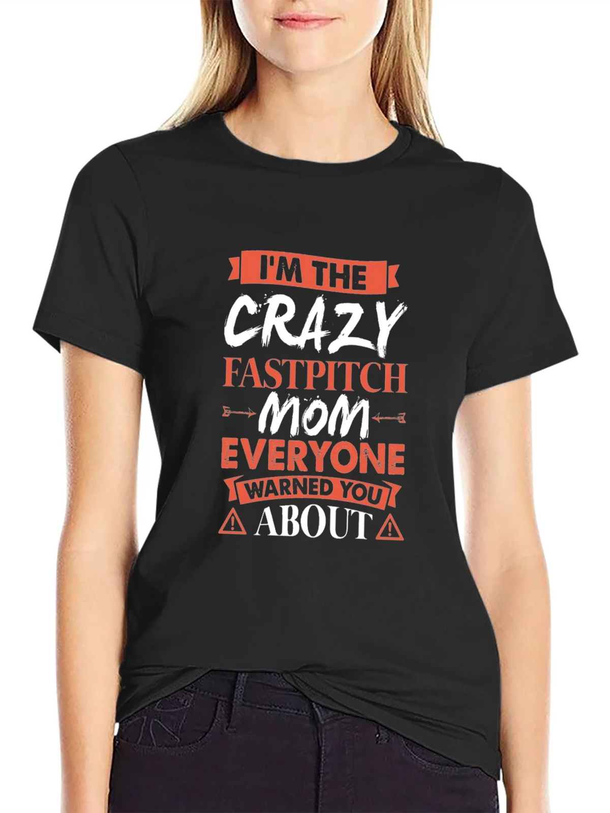 Crazy Fastpitch Mom Graphic Tee product image 2