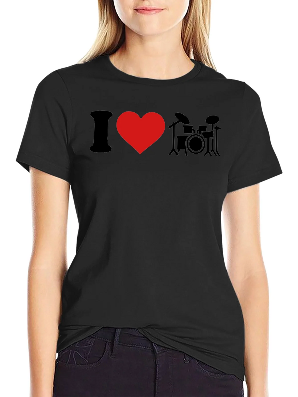 I Heart Drums Graphic T-Shirt product image 2