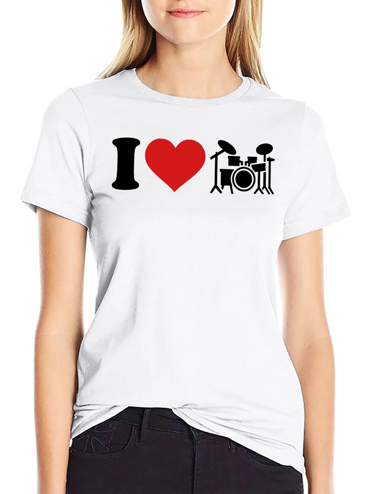 I Heart Drums Graphic T-Shirt product image 8