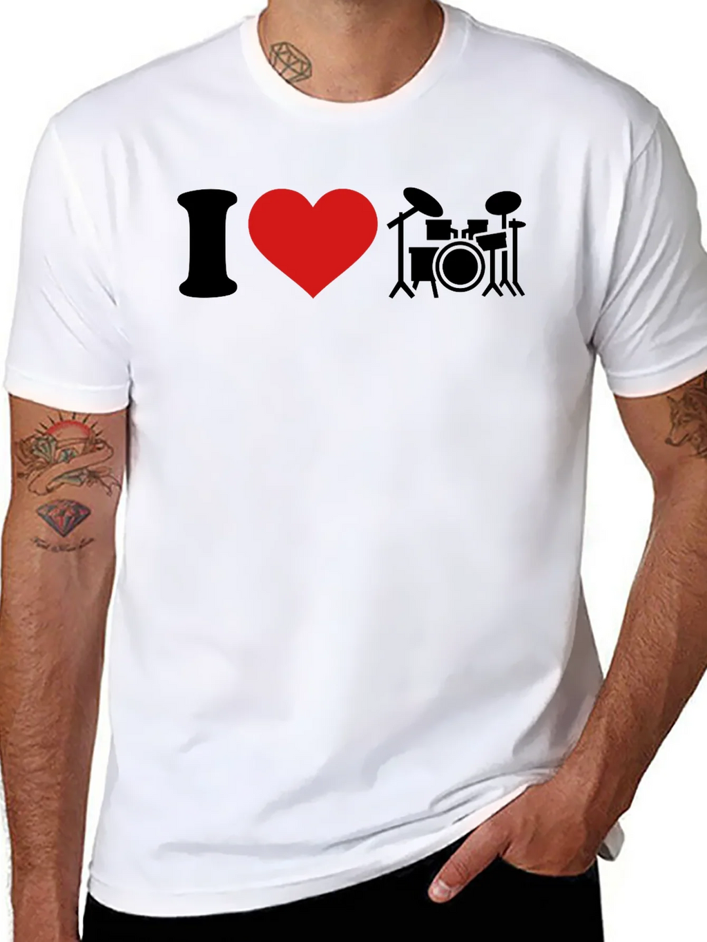 I Heart Drums Graphic T-Shirt product image 7