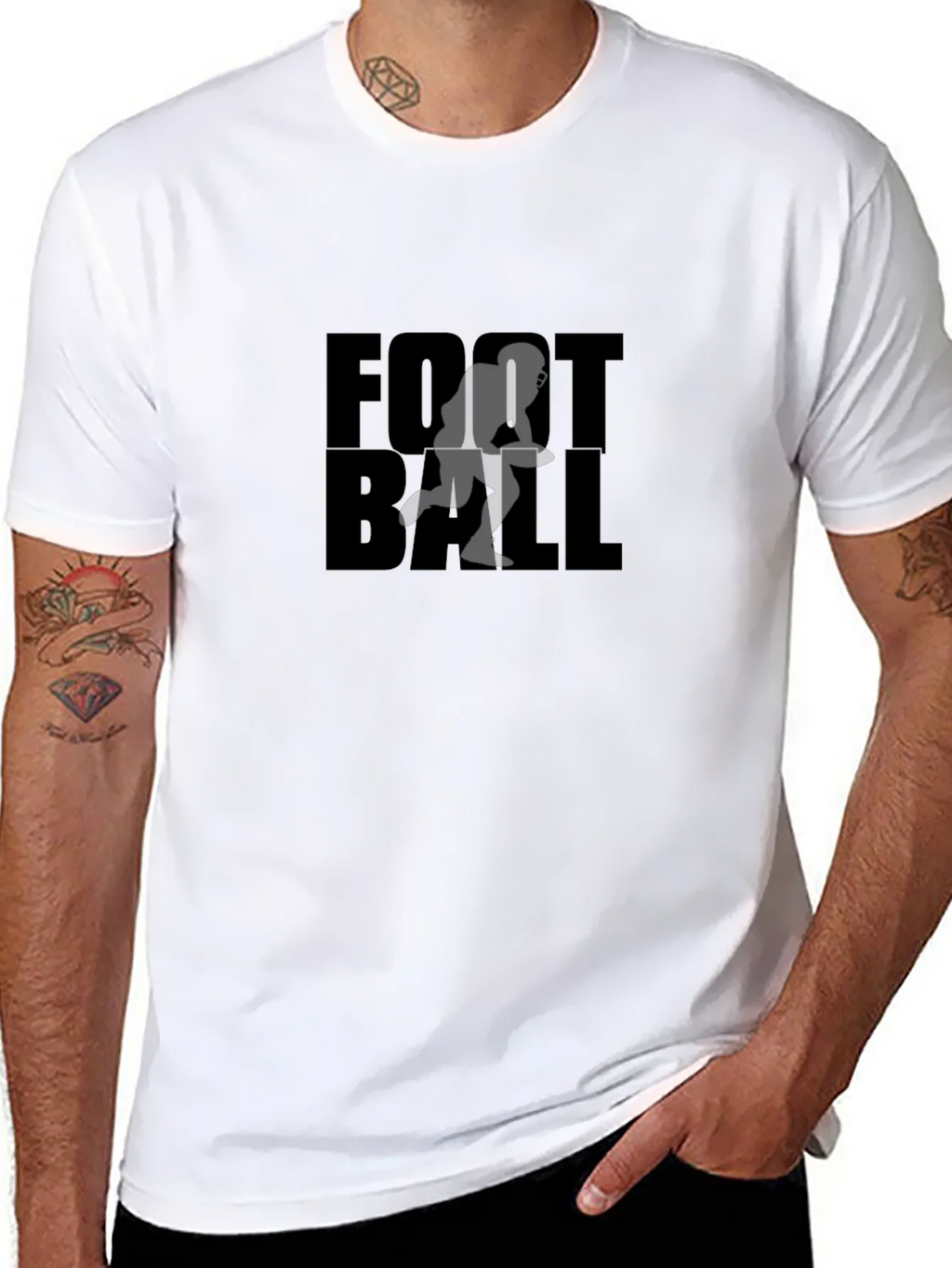 Football Player Graphic Tee - Black product image 4