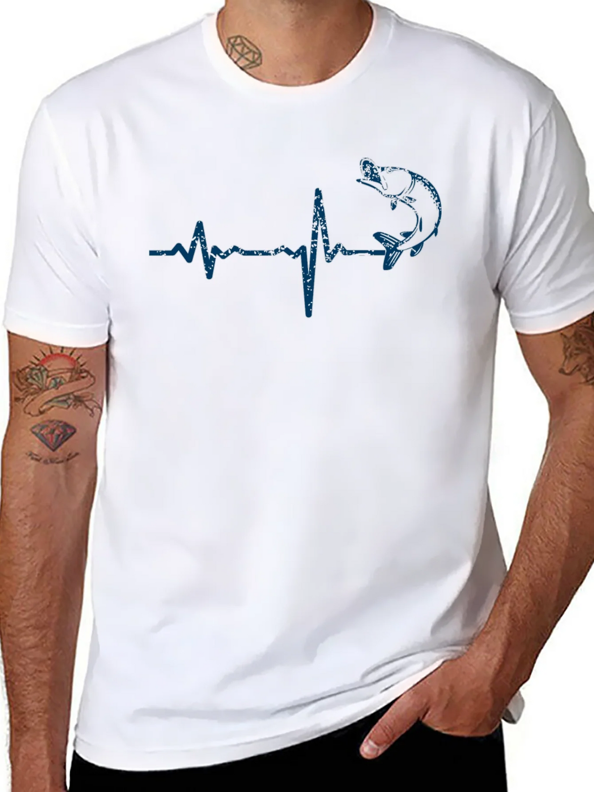 Fishing Heartbeat T-Shirt product image 7
