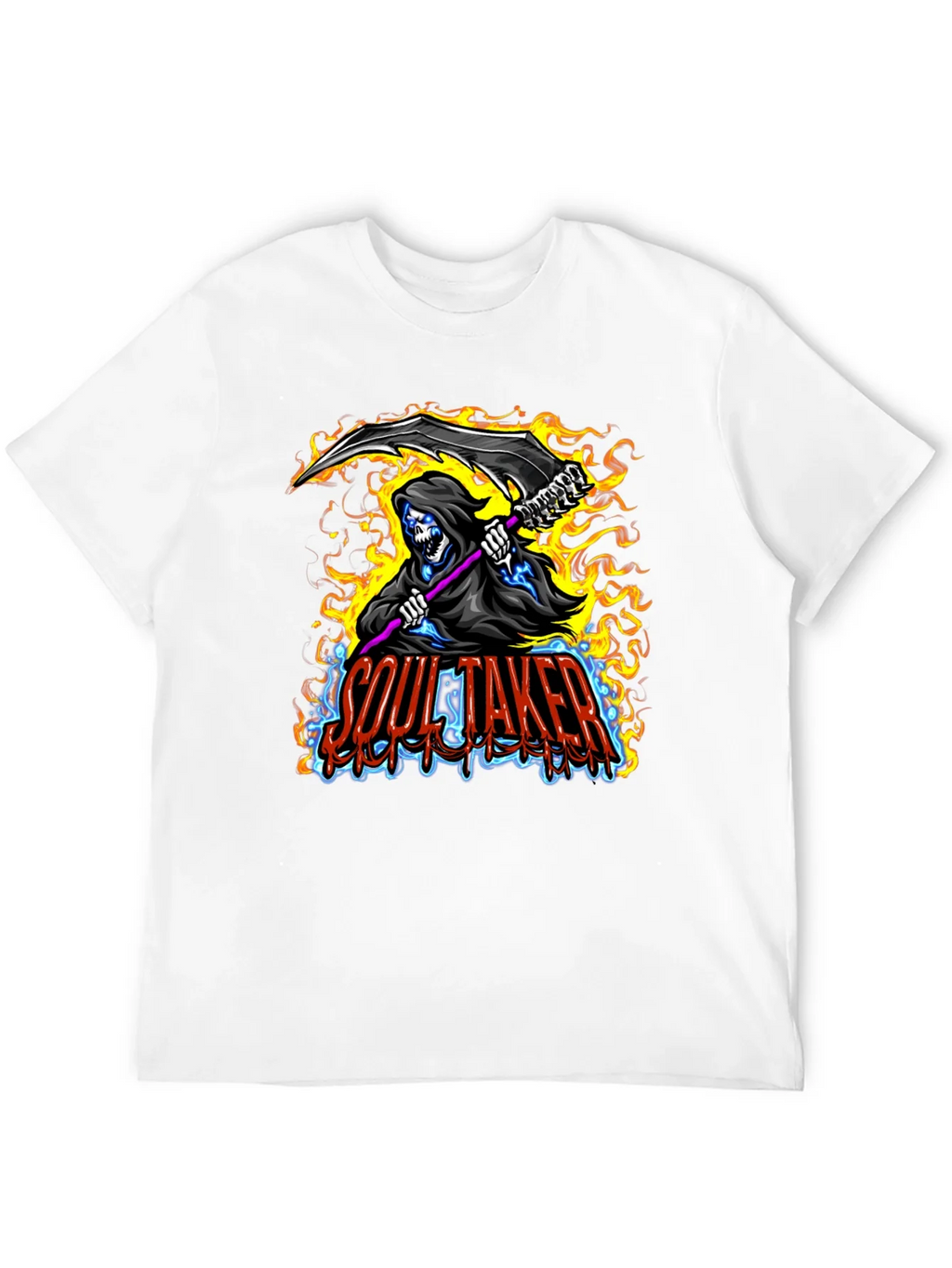 Soul Taker Graphic Print Black T-Shirt product image 11