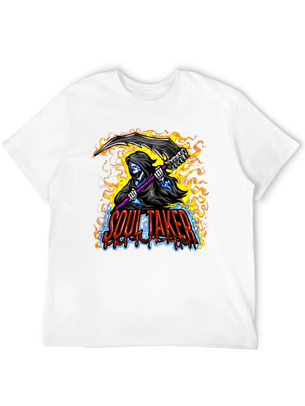 Soul Taker Graphic Print Black T-Shirt product image 11