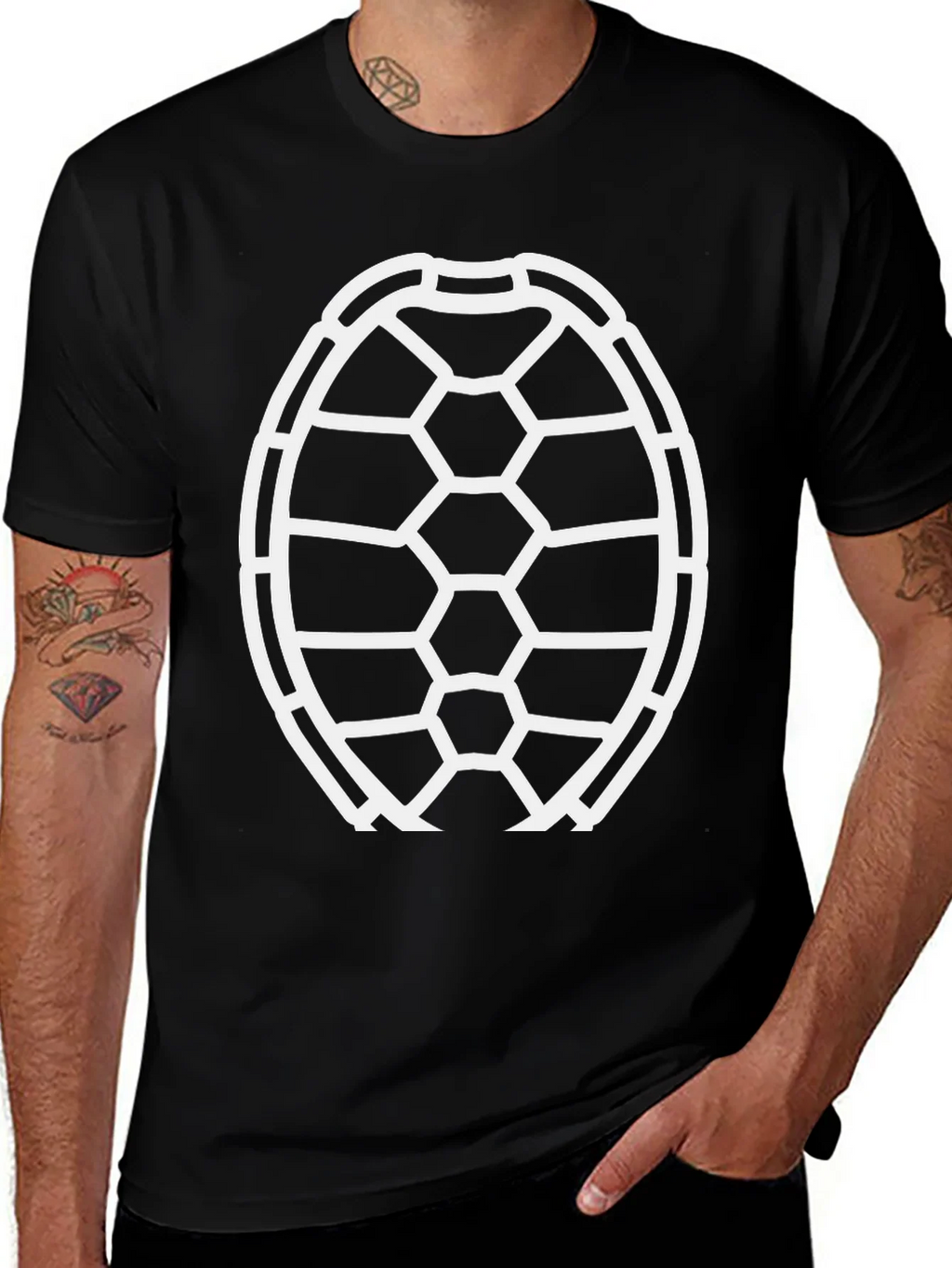 Turtle Shell Graphic T-Shirt - Black product image 1