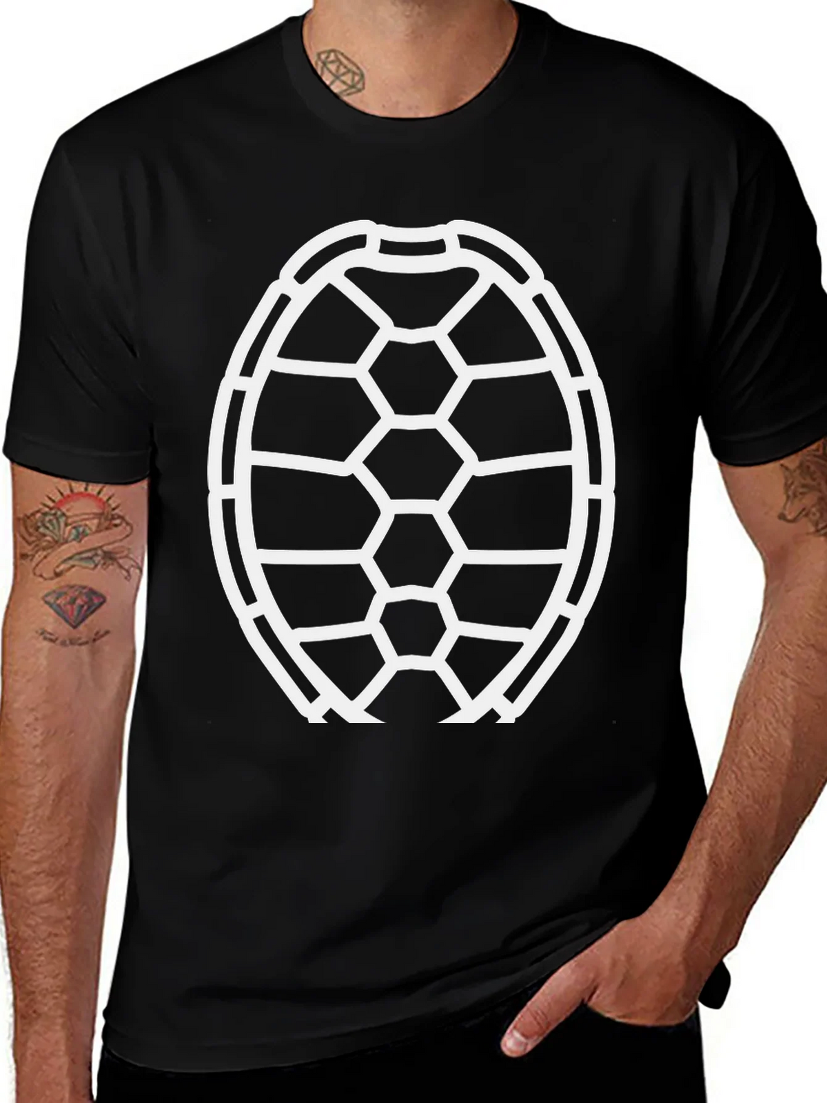 Turtle Shell Graphic T-Shirt - Black product image 1