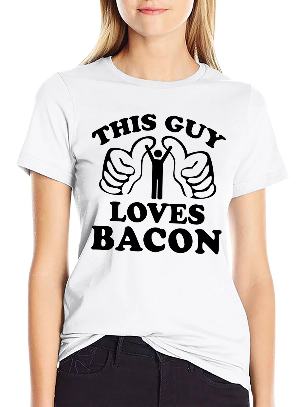 This Guy Loves Bacon T-Shirt - Funny Graphic Tee product image 8