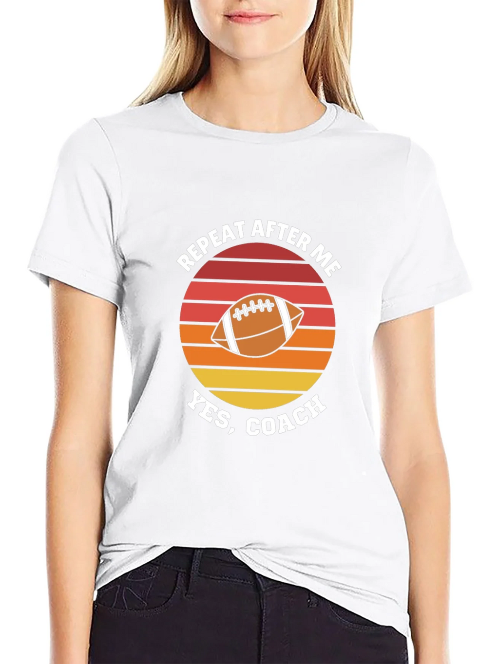 Repeat After Me Yes Coach Football Graphic T-Shirt product image 8