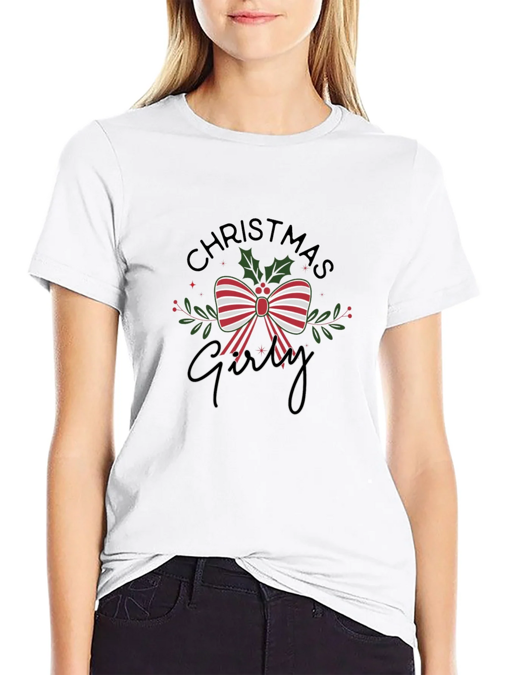 Christmas Girly T-Shirt Holiday Festive Tee product image 8