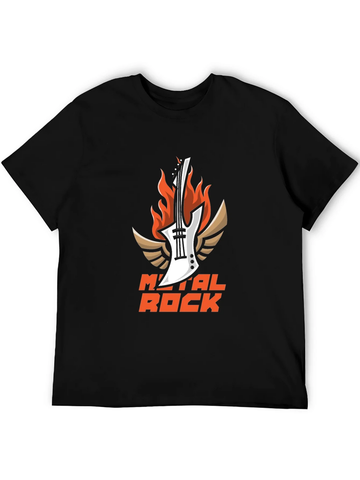 Metal Rock Guitar T-Shirt - Black product image 5