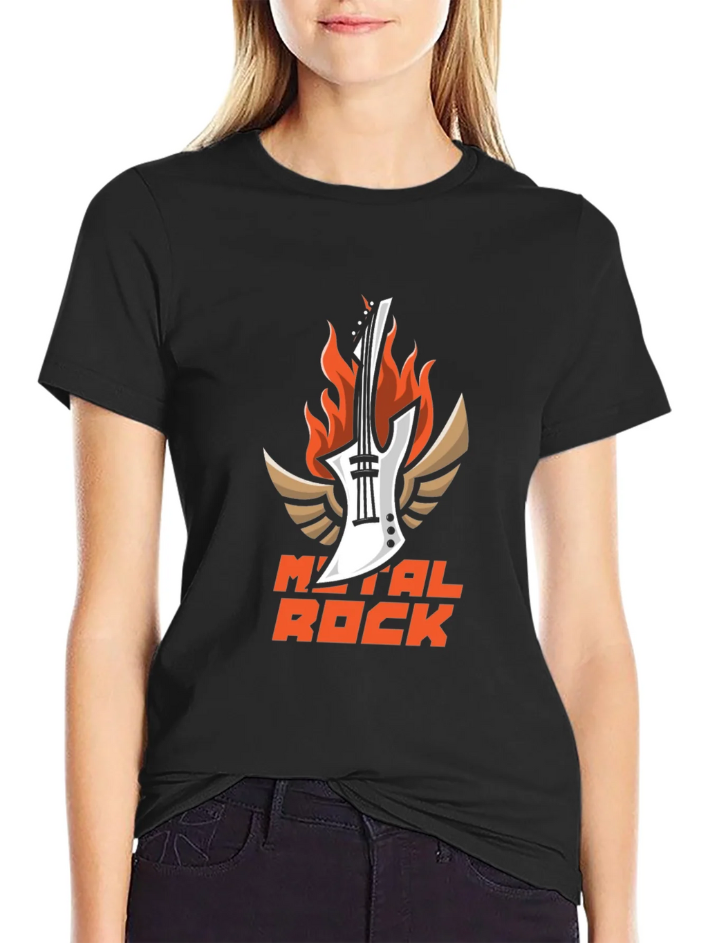 Metal Rock Guitar T-Shirt - Black product image 2