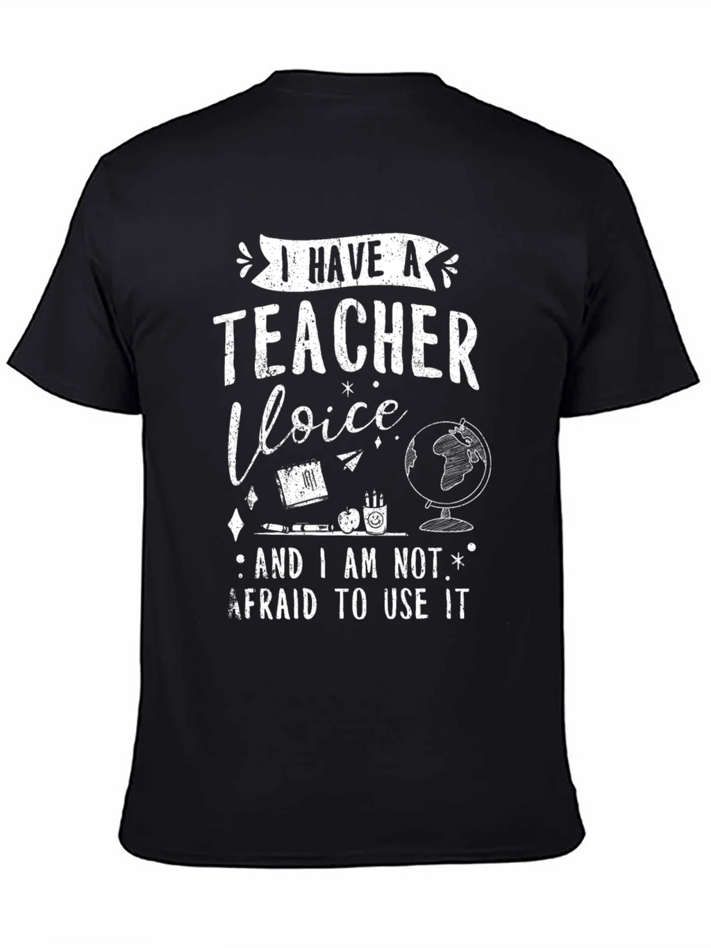 I Have A Teacher Voice Black Graphic Tee product image 4