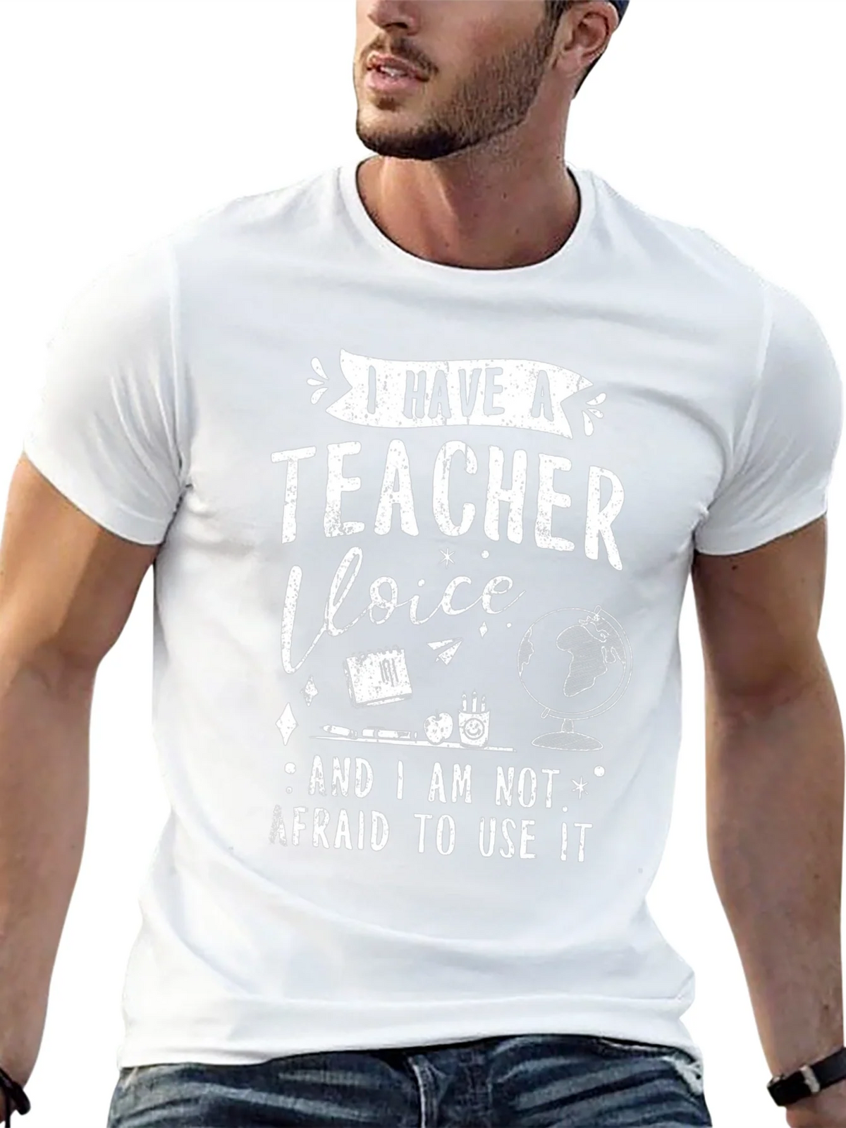I Have A Teacher Voice Black Graphic Tee product image 12