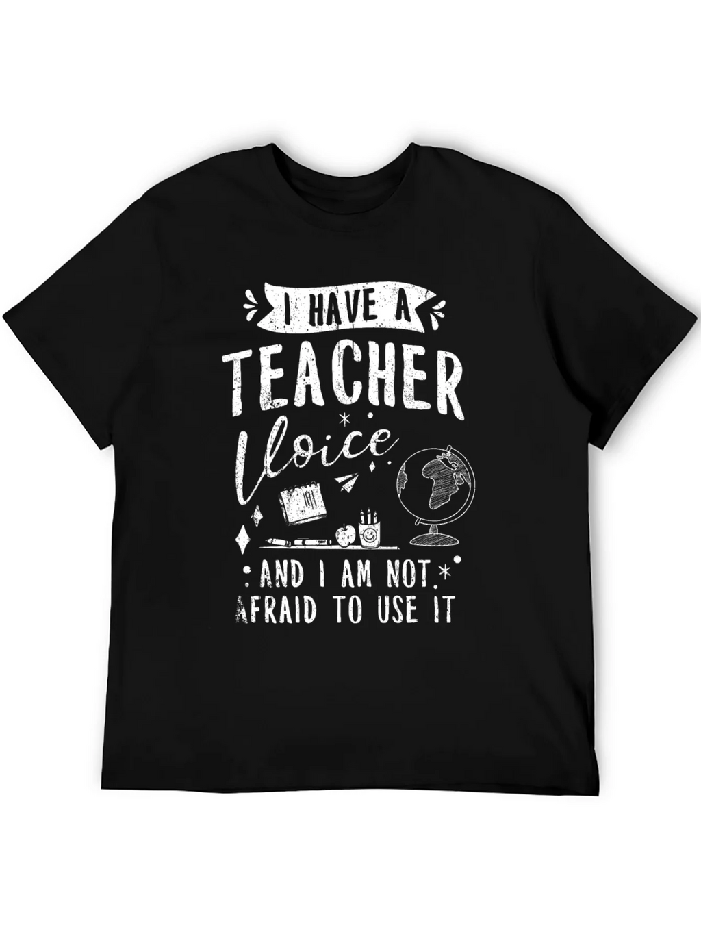 I Have A Teacher Voice Black Graphic Tee product image 5